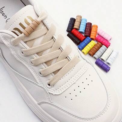Elastic Laces Without Ties Capsule Buckle Shoelace Sneakers Flat Shoes No Tie Shoelaces Kids Adult Shoe Accessories 1Pair