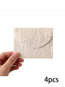 4pcs Handmade Textured Envelopes - Ideal For Wedding Invitations, Greeting Cards, Crafts, Holiday Wishes And Thank You Notes, Elegant Special Communication Paper - View 12