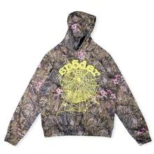 Camo Tracksuit Set - Realtree Tree Camouflage Hoodie And Jogger Pants, 3D Spider Web Logo Streetwear, Hip Hop Casual Sportswear For Men And Women - 棕色 - 查看 2
