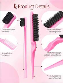 Set Sisir Rambut 8/1 buah, Sisir Rambut, Sikat Alis, Sisir Pewarna Rambut Ganda, Sisir Ujung dan Ekor Sisir Rambut Plastik Tiga Baris, Minyak Perawatan Rambut, Digunakan untuk Membuat Rambut Mengembang dan Halus, Set Alat Tata Rambut, Kit Alat Penata Rambut - MultiWarna - View 6