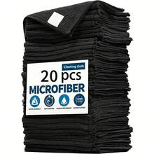 20 khăn lau - Khăn lau nhanh khô, chống trầy xước - Thích hợp cho nhà bếp, phòng tắm, ô tô, cửa sổ, dụng cụ nấu ăn, bát đĩa, khăn lau vi sợi, khăn lau chùi, vệ sinh đồ nội thất, dụng cụ vệ sinh, đồ dùng vệ sinh - Loại A - Xem 3