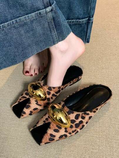 2026夏季新款尖头蝴蝶结绒面革高跟穆勒凉鞋，黑色，时尚百搭