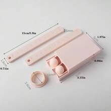 Mold + Cutter + Thickness Ruler Set, Soft Clay Modeling Tools For Beading, Round Earrings, Polymer Clay Jewelry Making, Includes Mold, Cutter, Thickness Ruler, Jewelry Making Kit - Apricot - View 17