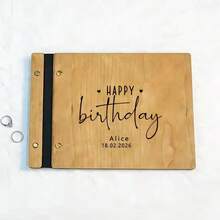 1 cuốn sổ gỗ khắc chữ A4/A5 độc đáo, 30 tờ, dùng làm quà tặng sinh nhật, sổ lưu niệm, album ảnh gỗ thủ công sáng tạo. - Nhiều màu 5 - Xem 20