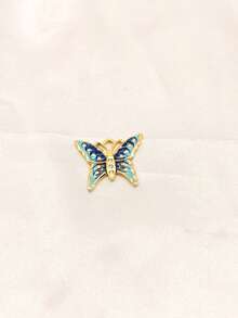 1pc Elegant Butterfly Shaped Rhinestone Inlaid Pendant, Suitable For Women's Daily Wear - Multicolor - View 10