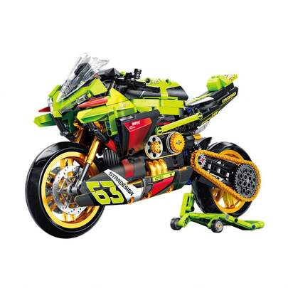 1/8 Scale 776pcs Assembling Building Block Toy Game Set, Racing Car & Motorcycle