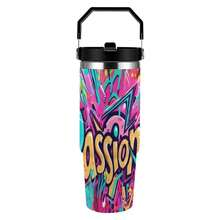 30oz  Passion Stanley Style Tumbler Wrapped Graffiti SGRHO Mug - 白色 - 查看 6