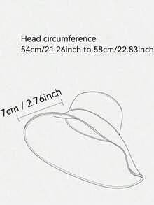 Classic Straw Braid Hat, Women's Beach Hat, Versatile Bucket Hat,, Spring/Summer - Beige - View 3
