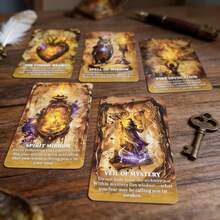1 Box High Quality Oracle Cards, Yellow Oracle Tarot Cards, 55 Pcs High Quality Card Set, Great For Divination And Fortune Telling, Smooth Shuffling - Yellow Oracle - View 4