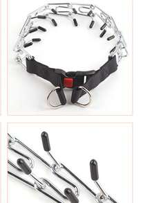 1 pieza Collar de entrenamiento ajustable para perros, con hebilla de liberación rápida, adecuado para perros pequeños/medianos/grandes, para caminar, entrenar, cazar, cadena de collar de metal de acero inoxidable resistente - Plateado - Ver 5