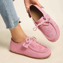 Women's Casual Loafers, New Spring/Autumn Flat Slip-On Moccasins - Pink - View 3