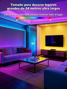 1pc Flexible RGB LED Neon Light Strip With Remote Control, Smart Lighting Modes, USB Powered, Length Options From 1m To 5m, Multi-Color Lighting For Christmas, Valentine's Day, Birthday Party Decoration, Suitable For Living Room, Bedroom And More - Multi-color light - View 3