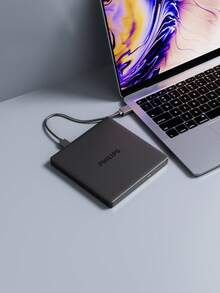 PHILIPS High-Speed External CD/DVD Drive, Lightweight And Portable Design, USB Plug-And-Play And Driver-Free, Perfectly Compatible With Laptops/Desktops And Other Devices, Supports CD/DVD Disc Reading And Burning, Easily Realizes Data Backup, Music Playback, Software Installation And Other Functions, Ultra-Quiet Operation, Stable And Reliable! - View 8
