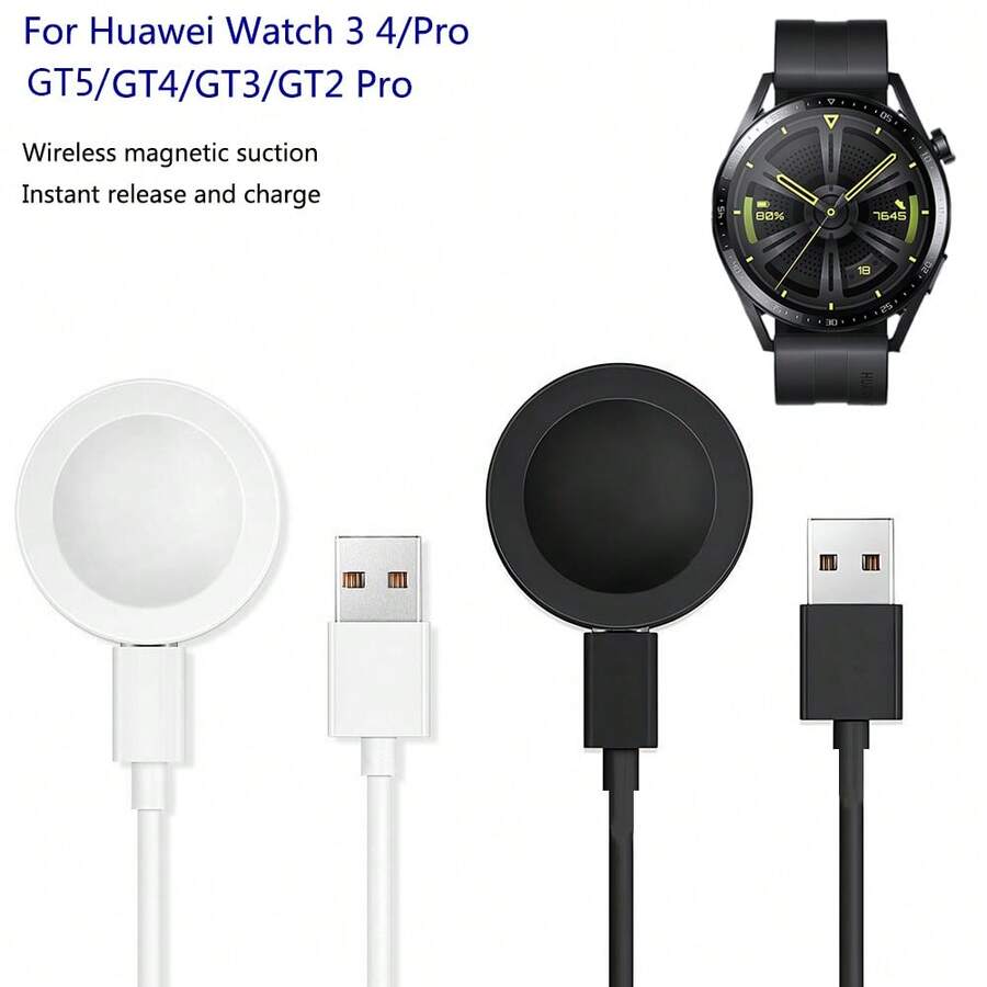 Universal Magnetic Fast Charging Cable Compatible With Huawei Watch 3, 4, GT5, GT4, GT3, GT2 Pro, GT Runner, Honor Magic Smartwatches - View 1