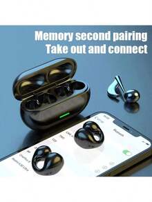 Earphone Bluetooth TWS 5.3 Headphone Nirkabel Klip Telinga Headset Musik Panggilan HD Olahraga Gaming Earphone untuk Semua Ponsel Pintar 180mAh - View 2