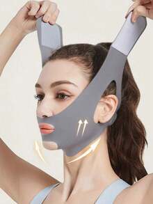 1 pièce Masque de sommeil réversible sans couture gris/rose en forme de V, convenant pour un port quotidien. Ce masque de sommeil peut être porté pendant le sommeil, la détente, la télévision, l'exercice ou les loisirs. - Multicolore - Voir 1
