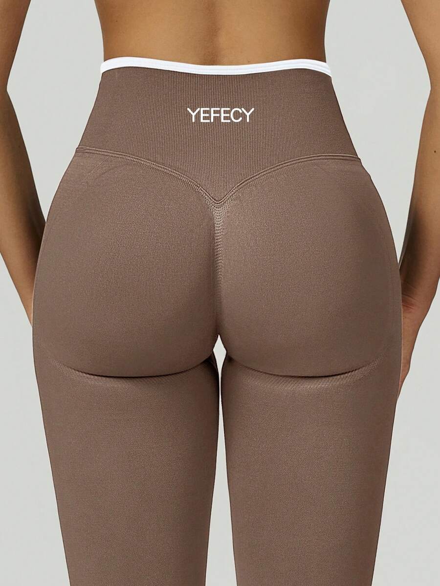 Yefecy 女款戶外運動緊身褲，高腰瑜伽健身跑步提臀緊身褲，舒適戶外慢跑瑜伽街頭風秋季緊身褲