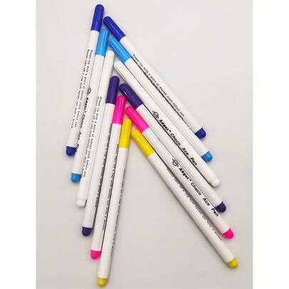缝纫、裁剪、DIY手工专用消失笔（笔迹会在7-30天内褪色，具体时间取决于颜色和温度），颜色可选：粉色/黄色/紫色/浅蓝色/蓝色/白色