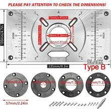 1PC Router Table Insert Plate Aluminum Router Plate For Woodworking Table Top Insert Mounting Plate Wood Tools Trimming Milling Machine With Accessories - Woodworking Workbench - View 12
