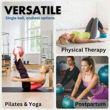ProBody - Small Yoga Pilates Ball, 9-Inch Exercise Ball With Exercise Guide, Cool Colors Soft Mini Therapy Ball, Stability Ball, Training Ball, 44460460 - Redwood - View 5