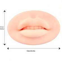 硅胶唇模 3D仿真 逼真柔软 Q-Bomb 纹理 纹身刺绣练习工具 耐用不变形 亲肤 可重复使用 高还原度唇妆训练模型 - 查看 4