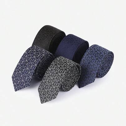 6厘米小花系列窄款男女通用领带，适合商务、职场、婚礼、派对、休闲场合。