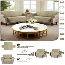 SERAPHINEX Sofa Slipcovers - Light Rice + Dark Rice - View 6
