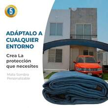 MPQ Mallas Sombra Toldo Raschel 90% - 4x2m Azul - Cinta Refuerzo y Ojillo - Protección UV Polietileno HDPE Alta Densidad Perfecto para Jardín Exteriores Vela-Resistente al Sol y al Desgaste - Azul - Ver 4