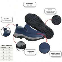 Sapato Slip On Masculino Academia Caminhada Trabalho - Castanho - Visão 5
