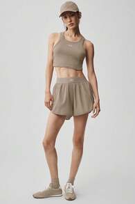 Alo Yoga Alo Match Point Short True To Size Women's Gravel W6334r - 淺灰色 - 查看 5