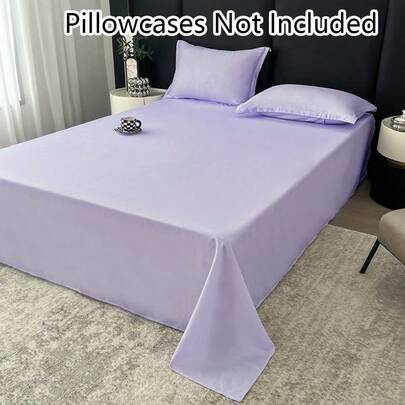 1pc 100% Super Soft Microfiber Bed Sheet, Lightweight & Breathable, Deep Pocket Design, Soft & Breathable All-Season Bedding, Lightweight Hotel-Grade Vacation Bedding, Multi-Purpose Bedroom Decor, Back-To-School/Graduation Gift, Home Decor, Comfortable Summer Leisure Bedding, Romantic Night Bedding, Spring Lightweight Bedding, Machine Washable & Wrinkle-Resistant