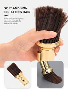1pc Professional Hairdresser Salon Hair Brush, Neck Duster Brush, Hair Salon Barber Tool Accessory - Multicolor - View 3