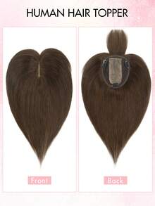 Phần đỉnh tóc giả thẳng bằng tóc thật dài 10 inch, đế nâng cấp thoáng khí 12*13 inch, có mái, kẹp 360°, dễ đeo và giúp tăng độ dày cho mái tóc nữ. - Nhiều màu - Xem 3