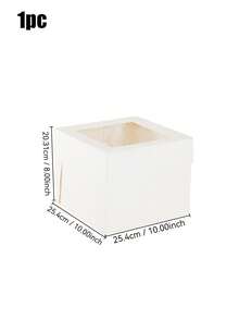 1个/2个装大号蛋糕盒 白色面包盒 带窗口 蛋糕盒 带盖 适用于蛋糕、甜甜圈、派、饼干 婚礼 生日派对 生日蛋糕盒 - 查看 15