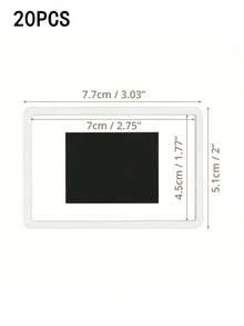20pcs Blank Photo Frame Fridge Magnets (20 Pack) - Fits 7 X 4.5cm (2.75 X 1.77in) Photos - Clear Acrylic Fridge Magnets, Suitable For Small Photo Gifts, Birthday, Graduation - Multicolor - View 8