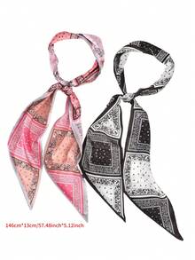 1条佩斯利花纹发带，女士复古造型发箍，适合日常、派对和通勤发型，沙滩配饰，夏季穿搭 - 彩色 - 查看 9