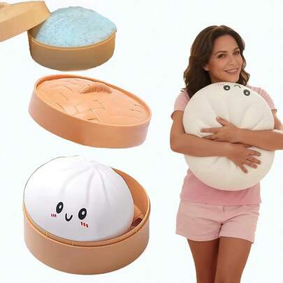 Large Expressive Dumpling Soft Fun Toy - Mysecret Bun Stress Relief Toy, Made Of Soft TPR Material, Relieves Stress, Surprise Unboxing, Random Delivery