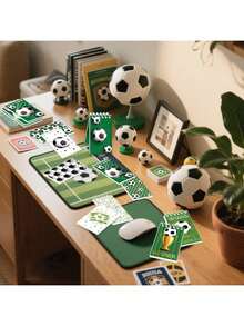 10本卡通足球口袋记事本、便签本、笔记本、日记本、计划本、周计划本，学生和办公用卡通文具，返校礼物 - 彩色 - 查看 2