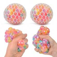 1pc Adult & Teenager Sensory Stress Relief Ball, ADHD Anxiety Squeeze Toy With Soft Gel Ball, Fidget Toy For Relaxation, Focus Assistance, Tactile Stimulation, Hand Massage, Smooth Texture, High-Quality Sensory Ball - Multicolor - View 3