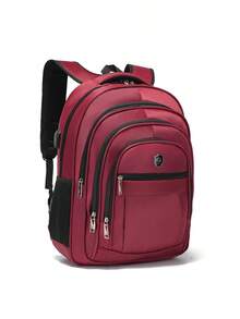 DIOSA LUNA Large Capacity Men's Backpack With Combination Lock, Ideal For Travel, Work, And Excursions. Made With Durable And Resistant Material. E9012 - 紅色 - 查看 2