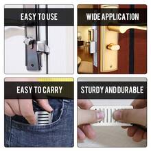 2pcs Portable Door Lock Security Device, Adjustable Portable Door Lock For Home, Hotel, Apartment, Dorm, Extra Privacy & Security, Use This Hotel And Apartment Door Blocker To Enhance Your Travel Safety, Upgrade Door Lock, Anti-Theft, Prevent Children From Opening Doors, Easy Installation Without Tools, Baby Protection Product - A - View 3