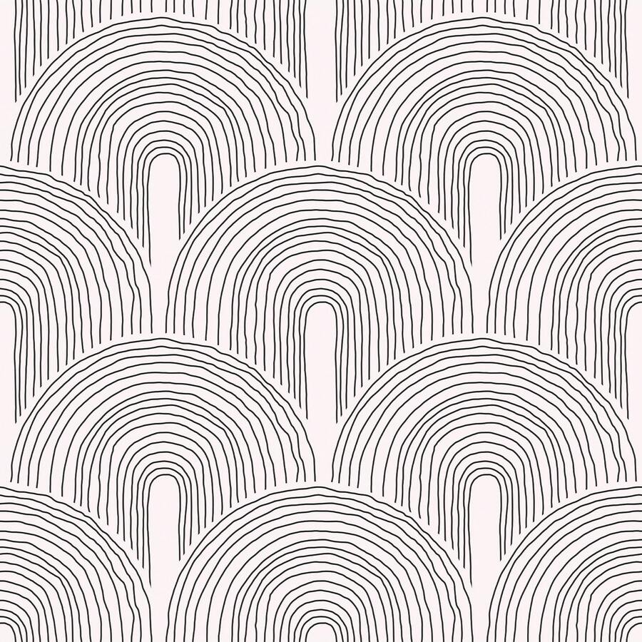 Giấy dán tường họa tiết hình học hiện đại - Biến đổi đồ nội thất và tủ kệ của bạn với decal dán tường nghệ thuật hình vòm! - 1PC - Xem 1