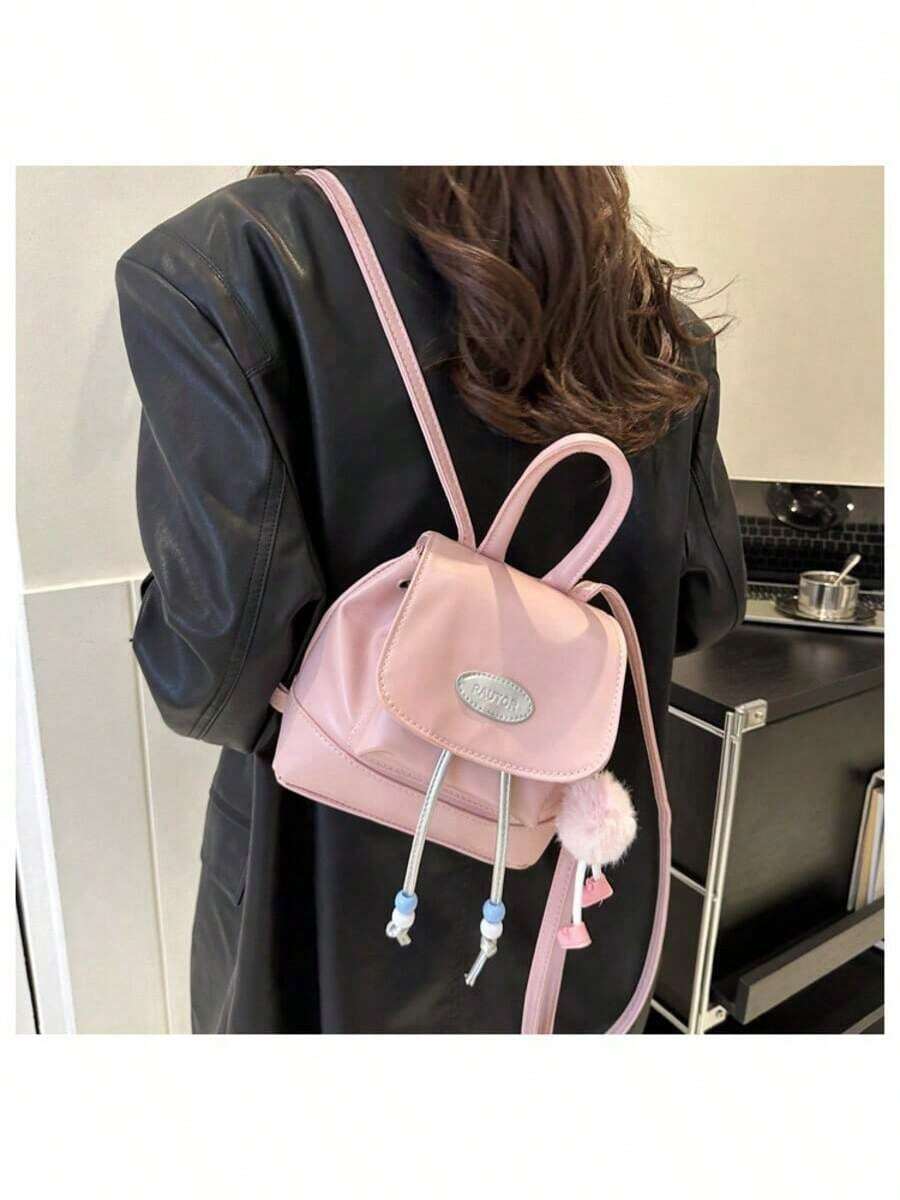 Women Fashion Backpacks - Pink - View 1