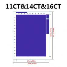 Frameless 11/14/16CT Printed Polyester Cross Stitch DIY Kit - Cat Eating Noodles Pattern. Relaxing Set For Adult Beginners. Includes Printed Fabric, Needles, Threads, Chart And Instructions. Handmade Artwork, Suitable For Wall Decor Or Gifting. 30x40cm (11.8x15.7in) - 30X40CM - View 9