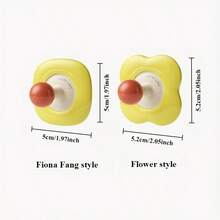 4pcs Dopamine Flower No - Drill Hooks | Entry Door Key Holder, Bathroom Towel Rack | Heavy - Duty Coat Hooks (Ins Style, Multi - Scene Use), Utility Hooks - Multicolor - View 3