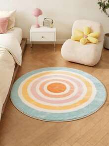 Thảm trải sàn hình gấu bông mềm mại, hình tròn với hình gấu hoạt hình đáng yêu, thảm nỉ mềm có thể giặt được, phù hợp cho phòng khách, phòng ngủ, góc đọc sách - Trang trí nhà cửa thoải mái, thảm phòng khách, tuyệt vời cho trẻ em chơi hoặc thư giãn, thảm trải sàn phòng ngủ | Trang trí phòng sáng tạo | Thảm dễ chăm sóc, thảm phòng ngủ, thảm trang trí nhà cửa - Nhiều màu - Xem 5