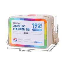 Bút dạ acrylic đầu mềm Languo 96/192/240/288 màu, màu sắc dành cho sổ vẽ graffiti tự làm của học sinh, không phai trên giấy, bút dạ màu có thể xếp chồng lên nhau, dòng màu đen sáng và tông màu da để vẽ hình người, cọ acrylic mềm chống thấm nước, thích hợp cho trứng Phục Sinh, quà tặng Halloween và Giáng sinh, sâu bướm. - khác - Xem 3