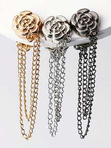 1件山茶花图案T恤裙，短袖，固定可调节纽扣，加长下摆，固定纽扣 - 多色 - 查看 5