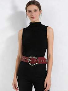 1pc Women's Fashion Casual Solid Color Belt, Comfortable Versatile Suitable For Daily Commute, Shopping, Party, Dating - Multicolor - View 1