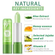 1/5PCS Aloe Vera Lipstick, Long Lasting Nutritious Lip Balm Lips Moisturizer Magic Temperature Color Change Lipstick - 多種口味 - 查看 6